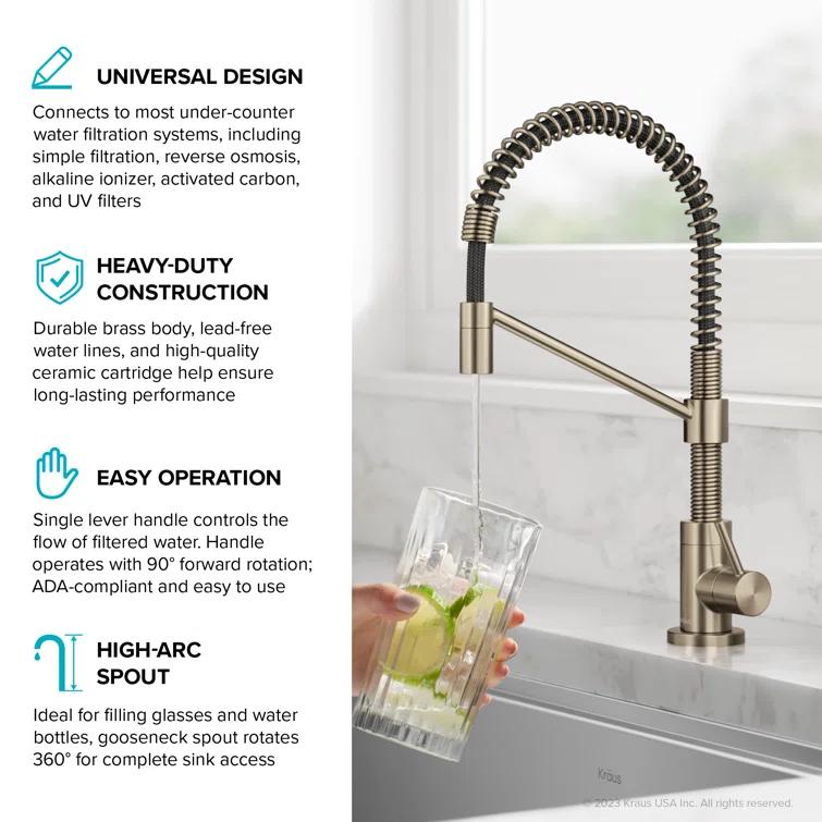 KRAUS Bolden Single Handle Drinking Water Filter Faucet for Reverse Osmosis or Water Filtration System