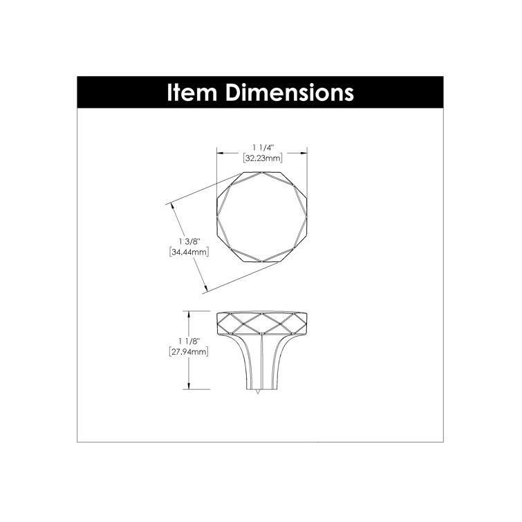 Karat 1.25" Diameter Round Knob