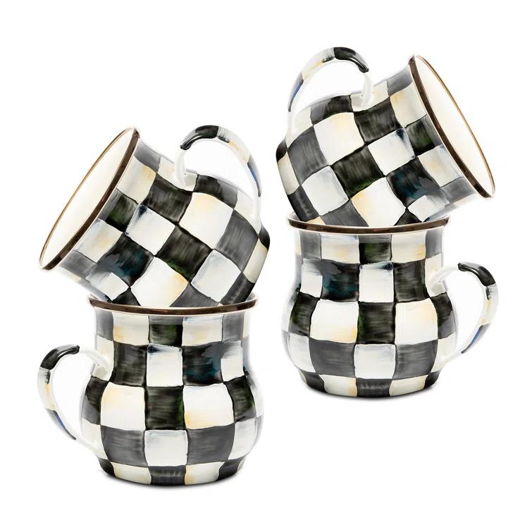 MacKenzie-Childs Check Mugs (Set of 4)