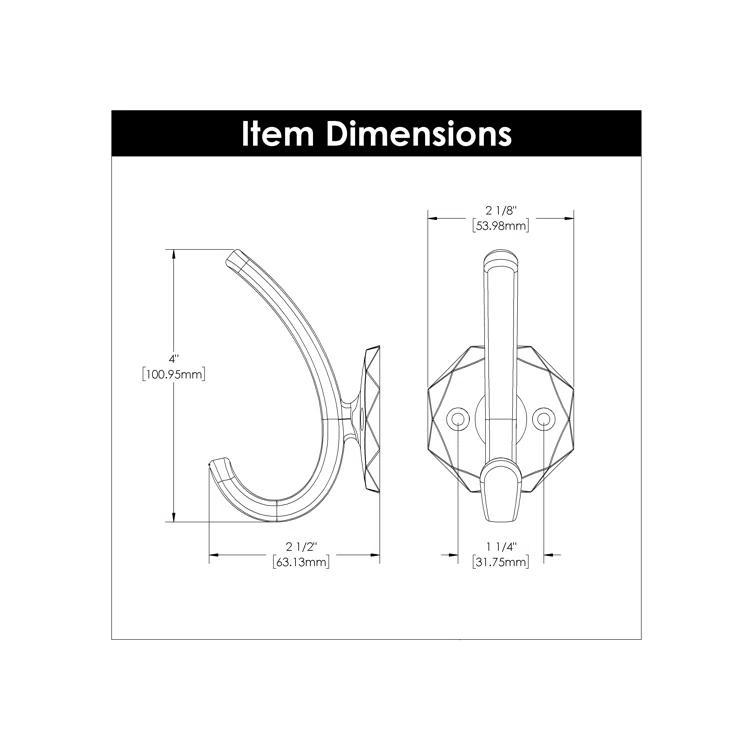 Karat Zinc Wall Hook