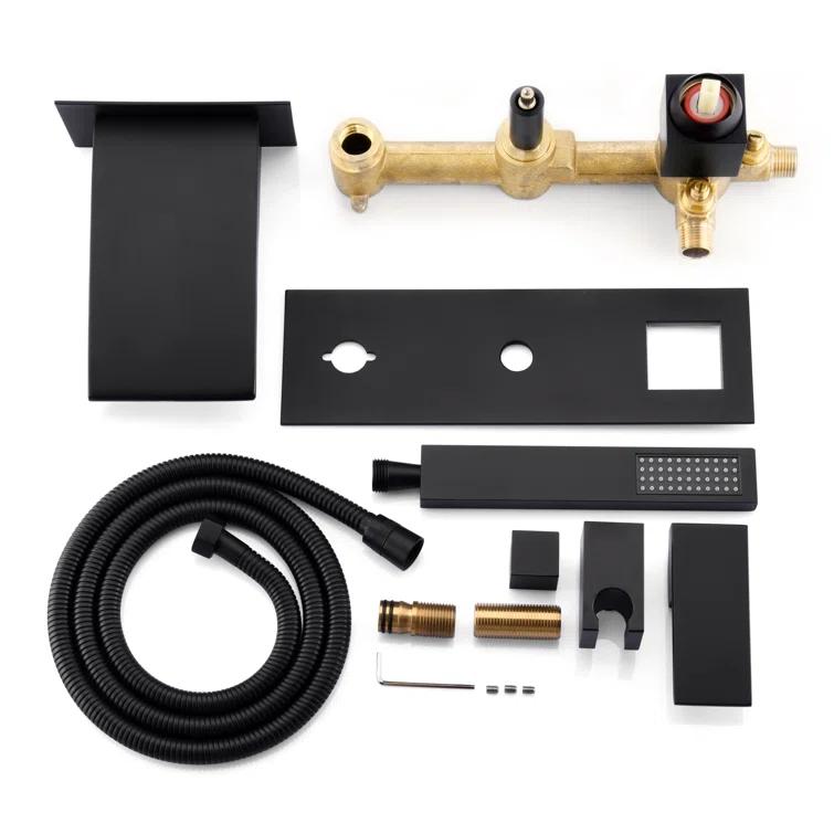 1 Handle Bathroom Waterfall Faucet with Diverter