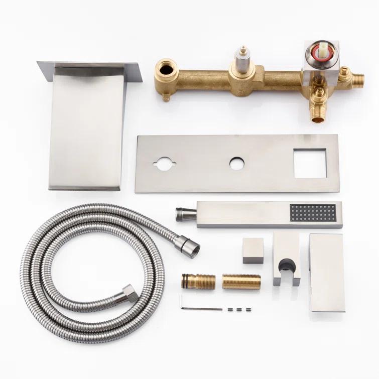 1 Handle Bathroom Waterfall Faucet with Diverter