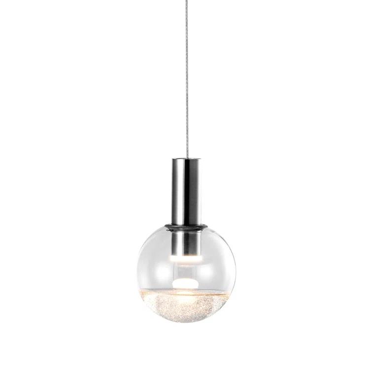 Sienna 5-in Integrated LED Height Adjustable ETL Certified Pendant Light with Globe Shade
