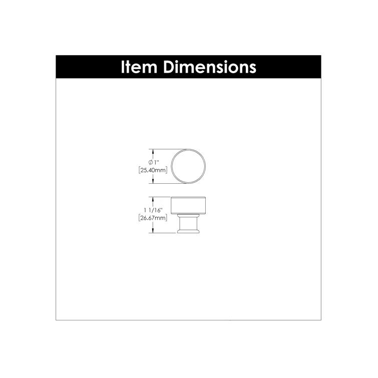 Mayfair 1" Diameter Mushroom Knob