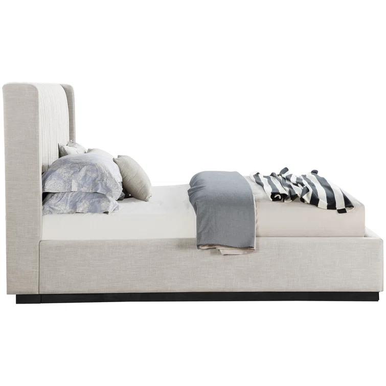 Chamblis Upholstered Wingback Bed