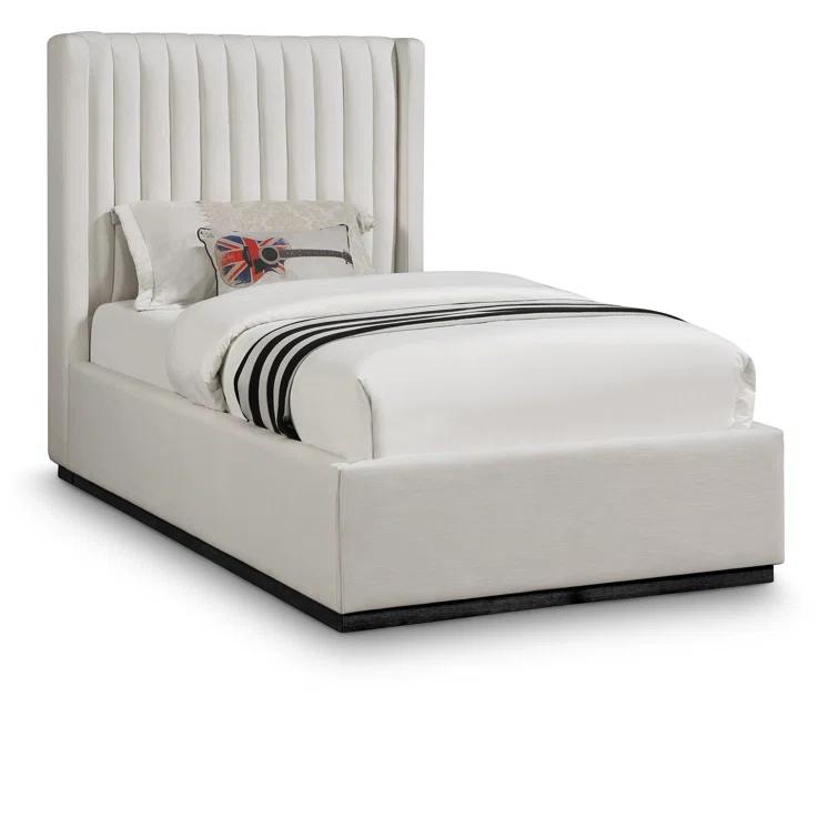 Chamblis Upholstered Wingback Bed