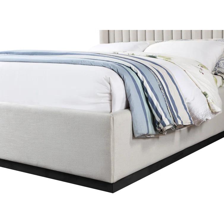 Chamblis Upholstered Wingback Bed