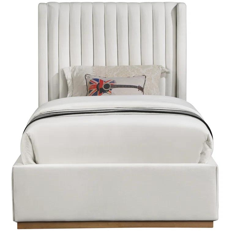 Chamblis Upholstered Wingback Bed