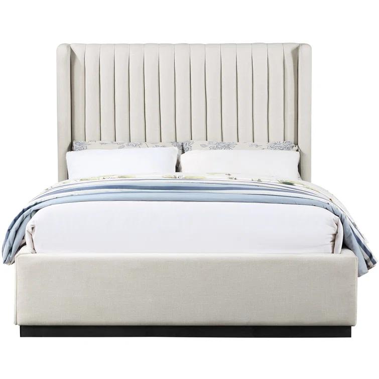 Chamblis Upholstered Wingback Bed