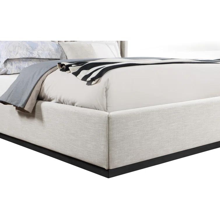 Chamblis Upholstered Wingback Bed