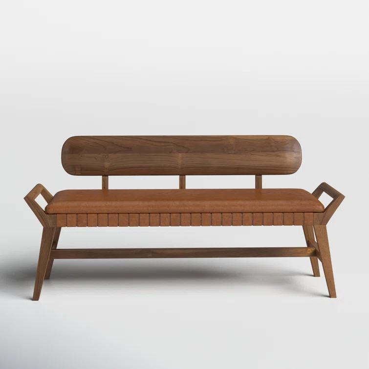 Sienna Leather Bench