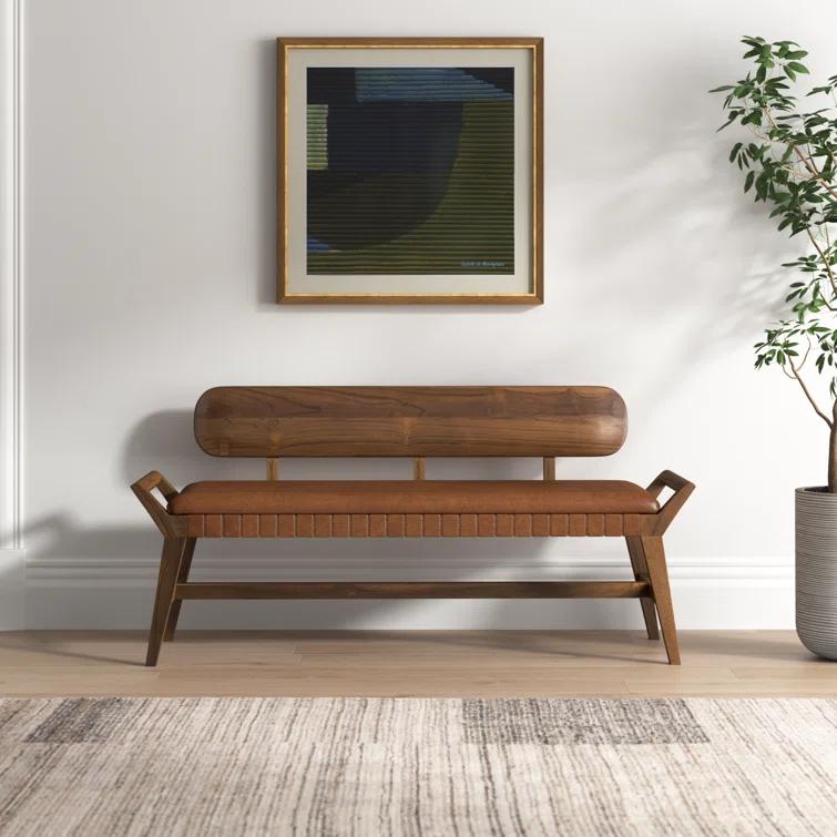 Sienna Leather Bench