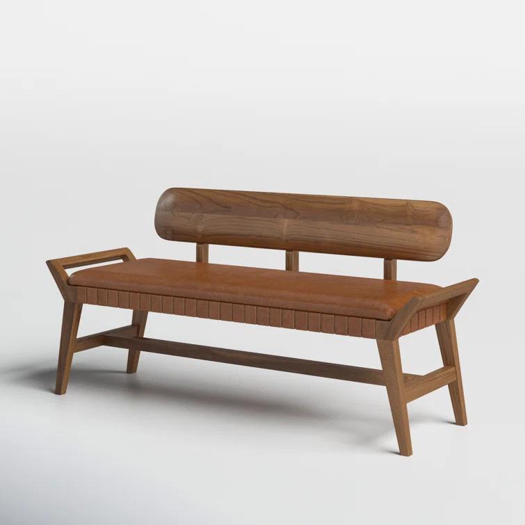 Sienna Leather Bench