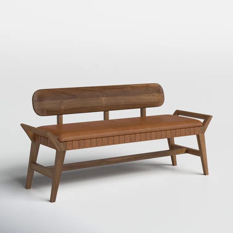 Sienna Leather Bench
