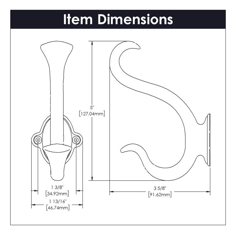 Signature Zinc Wall Wall Hook