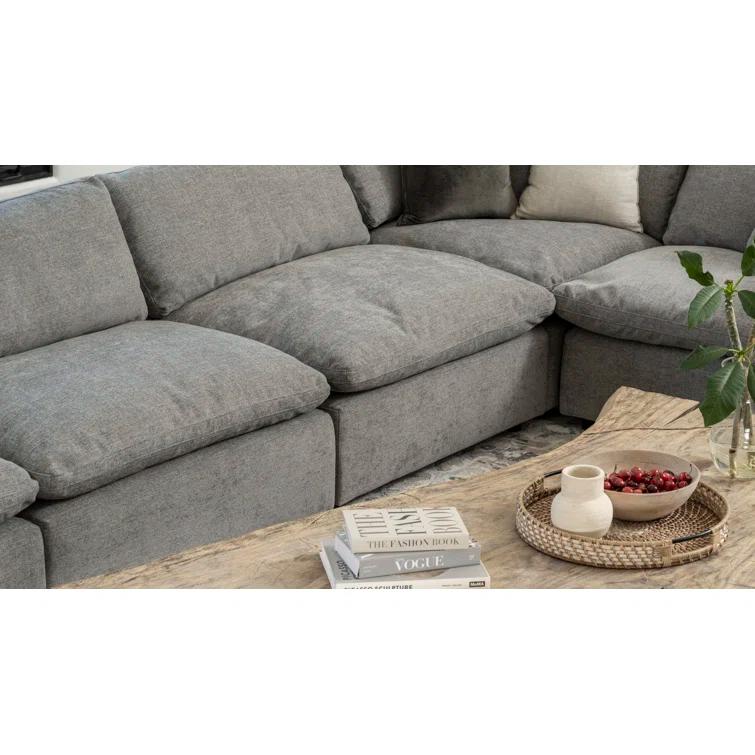 JoJo Fletcher Luxe Stain-Resistant Fabric 5Pc Two-Arm Sectional