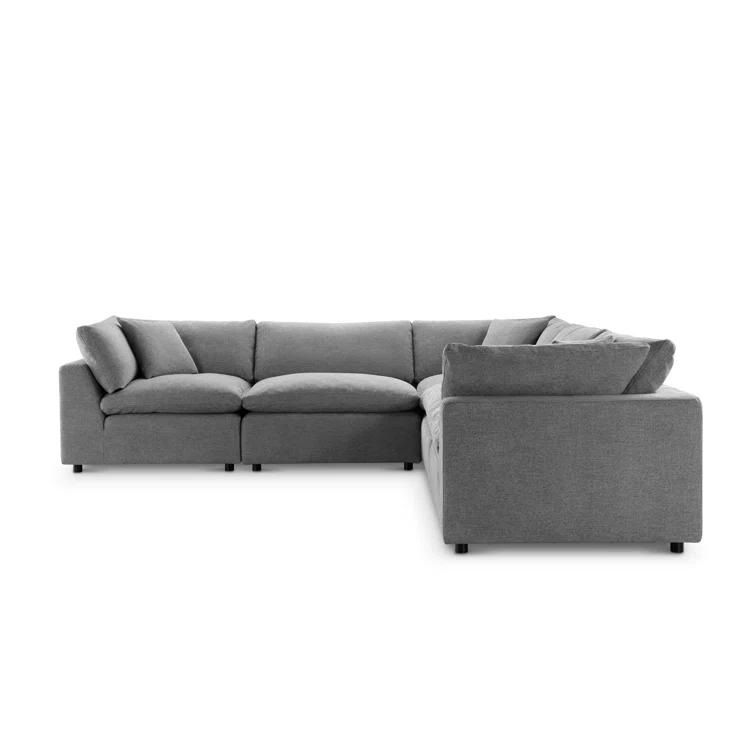 JoJo Fletcher Luxe Stain-Resistant Fabric 5Pc Two-Arm Sectional