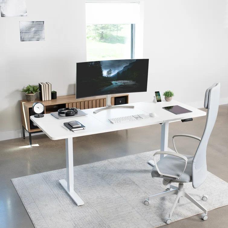 VIVO Single Motor Electric Desk with Push Button Memory Controller