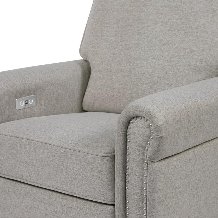 Namesake Linden Electronic Recliner and Swivel Glider in Eco-Performance Fabric with USB port & Reviews | Birch Lane