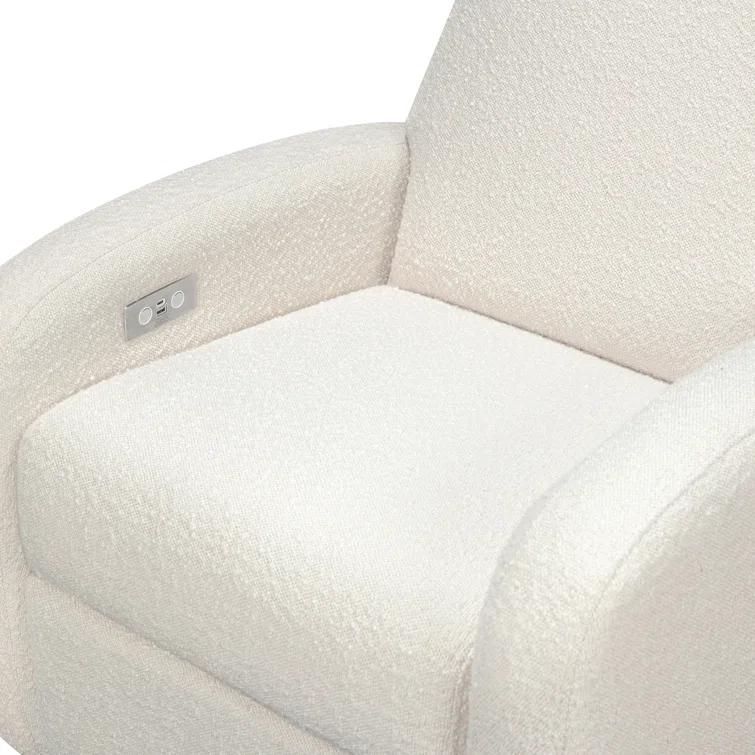 Nami Electronic Recliner and Swivel Glider Recliner in Shearling with USB port