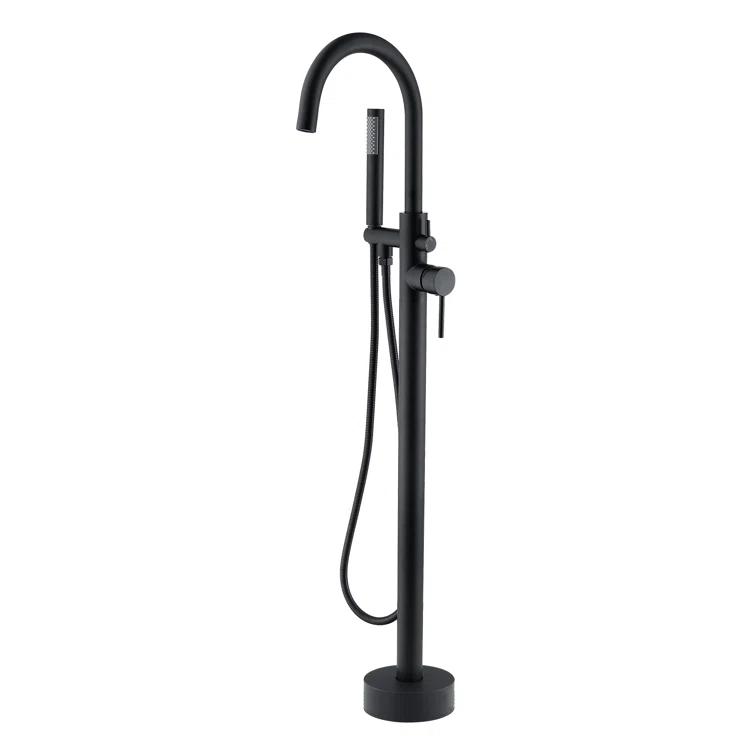 PENGFANG WORLDWIDE LLC Double Handle Floor Mounted Tub Filler With Handshower P017MBTF