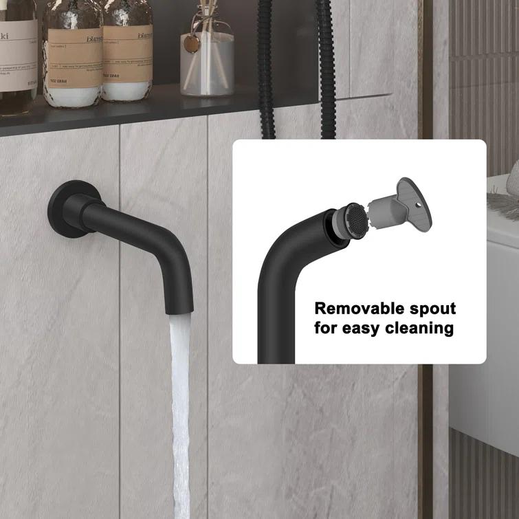 Luxury Wall-Mounted 3-Function Shower System Solid Brass Mixer Valve, 1.8 GPM Flow & Dual Showerheads with Rough-in Valve