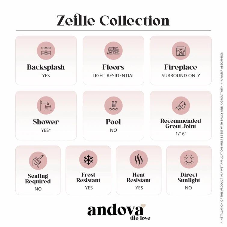 Zeille Glass and Metal Arabesque Mosaic Kitchen Backsplash, Bathroom, Shower, Wall and Floor Tile
