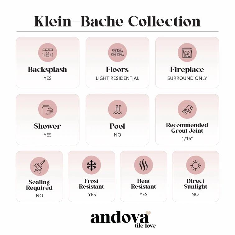 Klein- Bache Aluminum & Glass Random Brick Mosaic Kitchen Backsplash, Bathroom, Shower, Wall and Floor Tile
