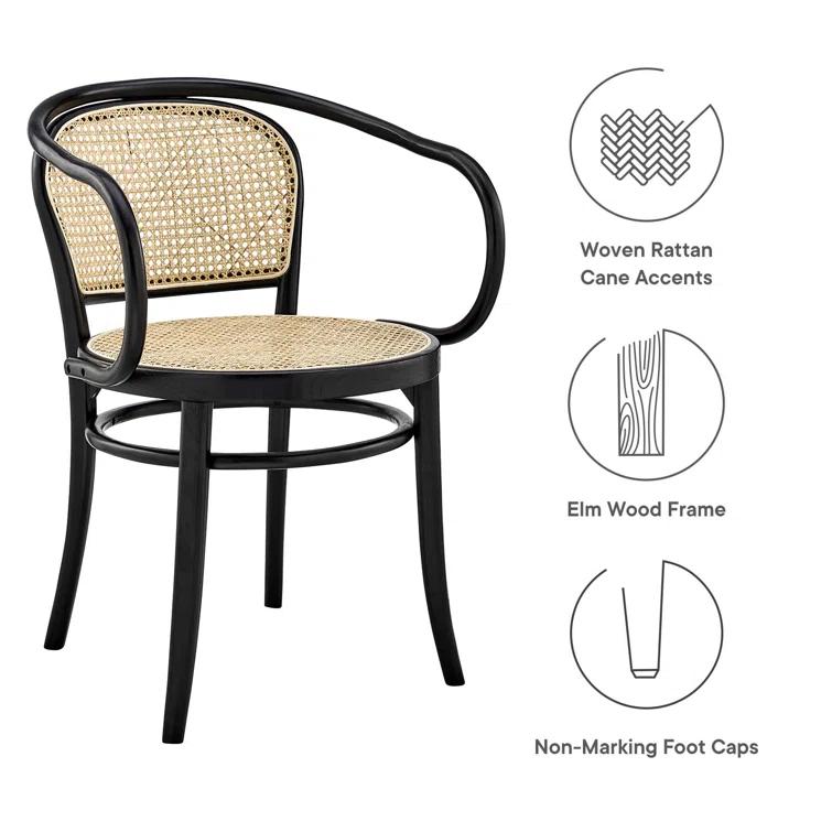 Oliana Wood Dining Armchair by Modway
