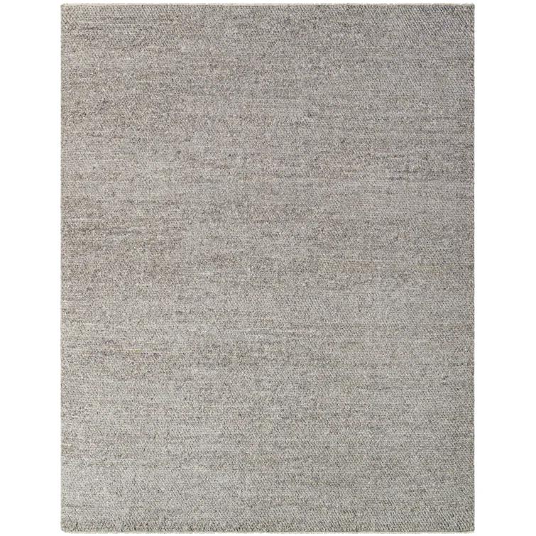 Gray Hand-Knotted Wool 8' x 10' Area Rug
