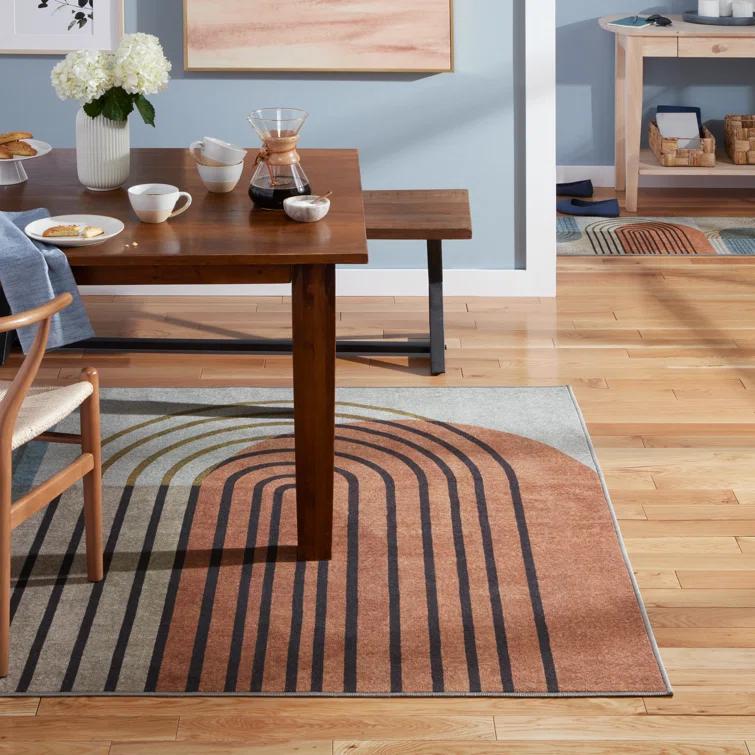 Town & Country Everyday Avani Everwash Non-Slip Backing Area Rug Beige/Rust