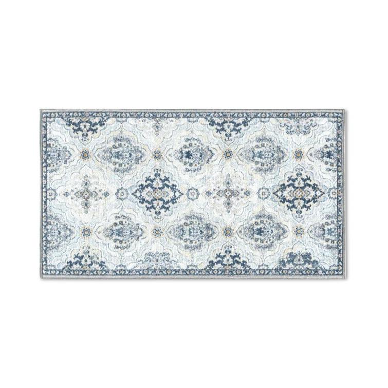 Town & Country Everyday Avani Medallion Everwash Washable Non-Slip Backing Area Rug Gray