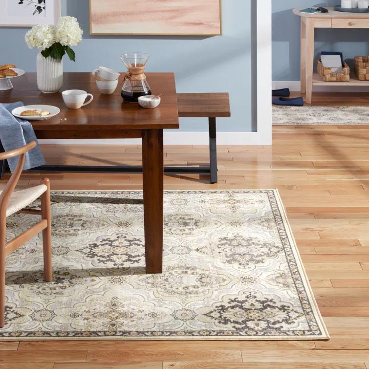 Town & Country Avani Everwash Washable Non-Slip Backing Area Rug Beige
