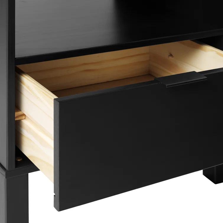Asho 1-Drawer Solid Wood Nightstand