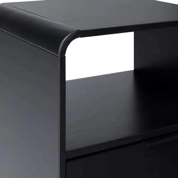 Asho 1-Drawer Solid Wood Nightstand