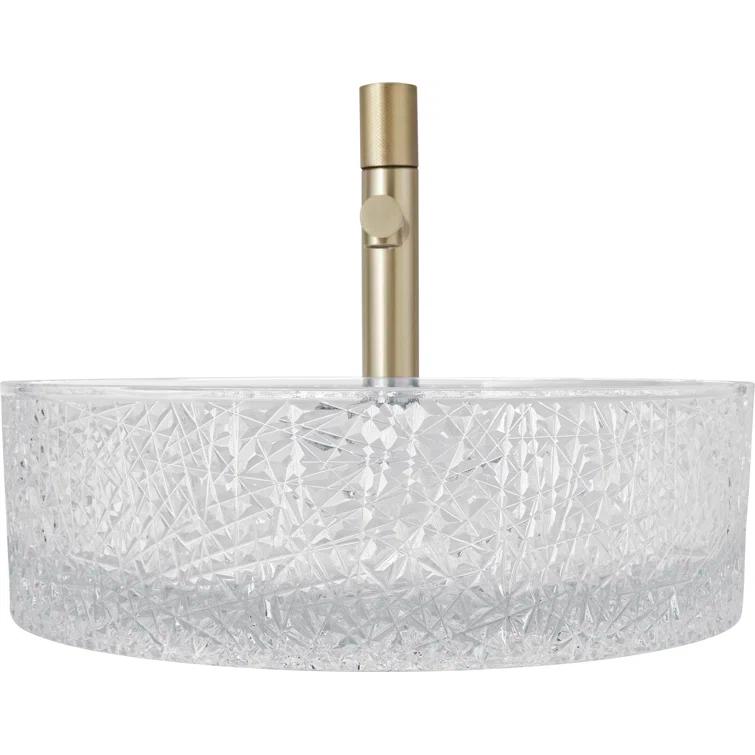 Stadium 16" Glass Circular Bathroom Vessel Sink - Timeless Collection