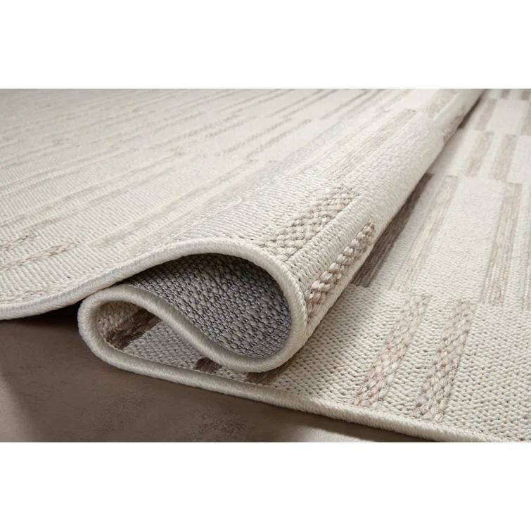 Malibu II Indoor / Outdoor Rug by Amber Lewis x Loloi - Ivory and Dove / 2'3" x 3'9"