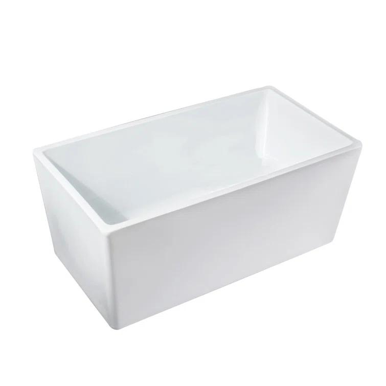 43.25'' x 27.5" Freestanding Soaking Acrylic Bathtub