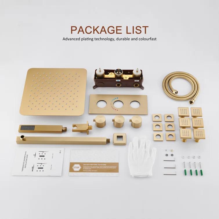 Herathena Complete Shower System with Rough in-Valve