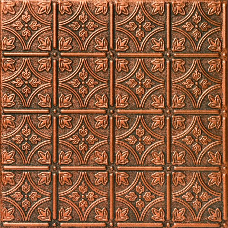 Emma's Flowers 1.64 ft. x 1.64 ft. Glue-Up Polystyrene Ceiling Tile (Set of 48)