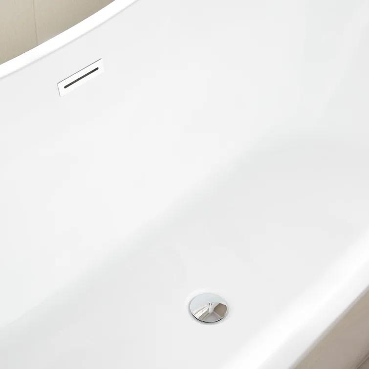Ophelia 71" x 32'' Freestanding Soaking Acrylic Bathtub