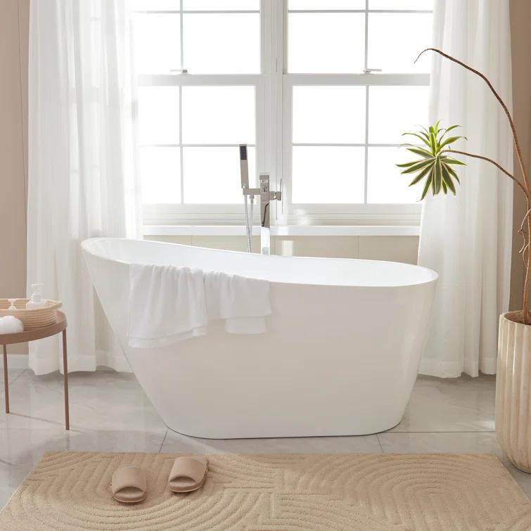 55.3" X 28.3" Freestanding Soaking Bathtub