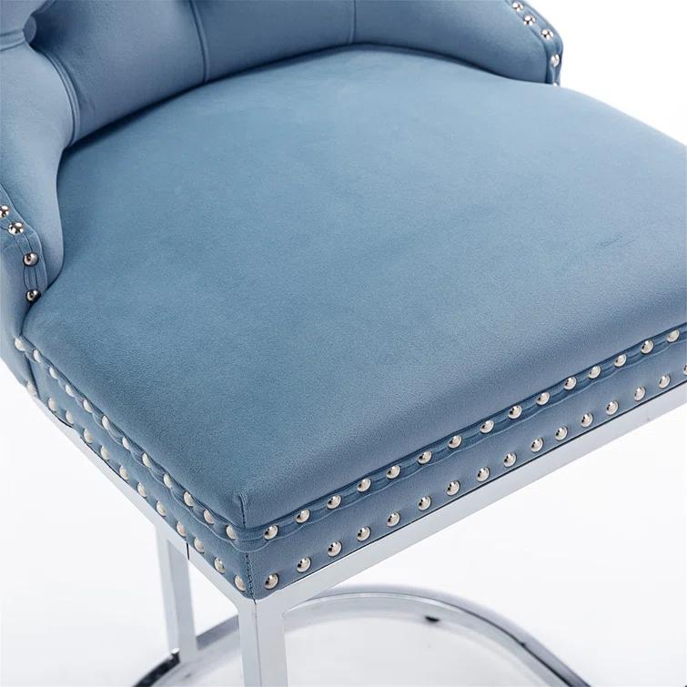 Jermon Upholstered Counter Stool with Metal Frame