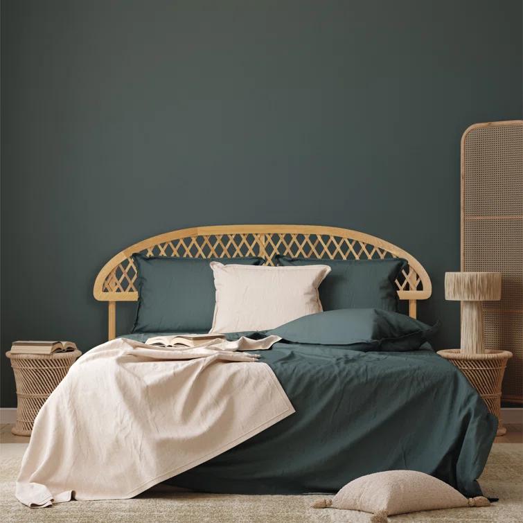 NTC Gem Solid Wood Bed Frame with Headboard and Silent Slats, 1000 Lbs. Capacity Bed Frame