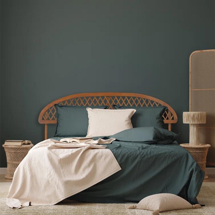 NTC Gem Solid Wood Bed Frame with Headboard and Silent Slats, 1000 Lbs. Capacity Bed Frame