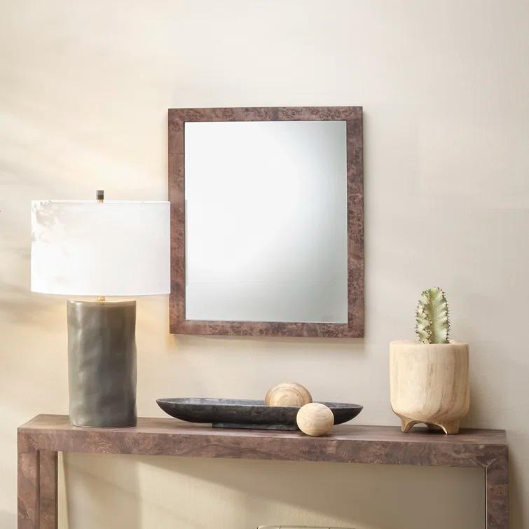 Ronan Burl Wood Mirror - Brown