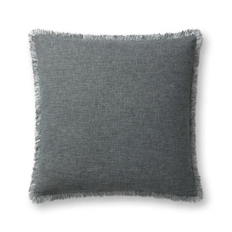 Sable Pillow by Amber Lewis x Loloi - Blue / 22" x 22" / Down
