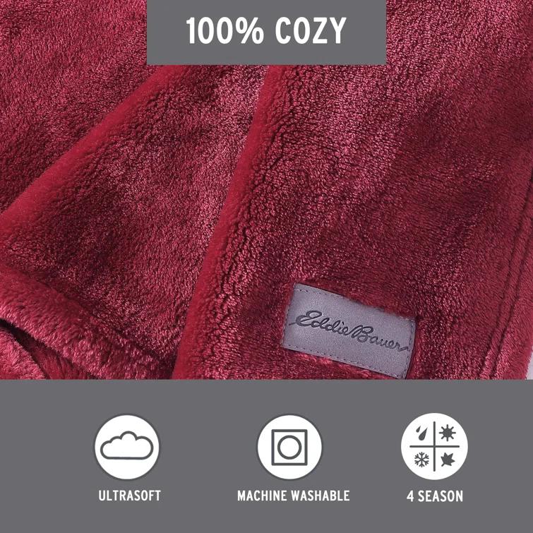 Eddie Bauer Eddie Bauer Ultra Lux Plush Solid Throw Blankets