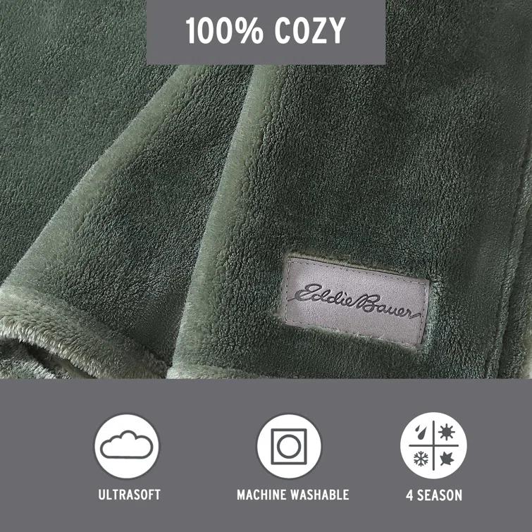 Eddie Bauer Eddie Bauer Ultra Lux Plush Solid Throw Blankets
