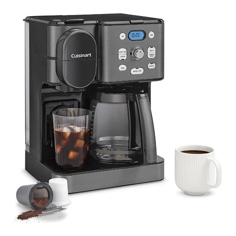 Cuisinart ® Coffee Center ® Black Stainless Steel 12-Cup Coffee Maker and Single Brewer